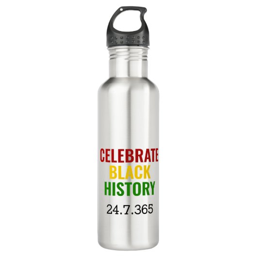 Bouteille D'eau CÉLÉBRER L'HISTOIRE NOIRE 247.365 Monogramme (Devant)