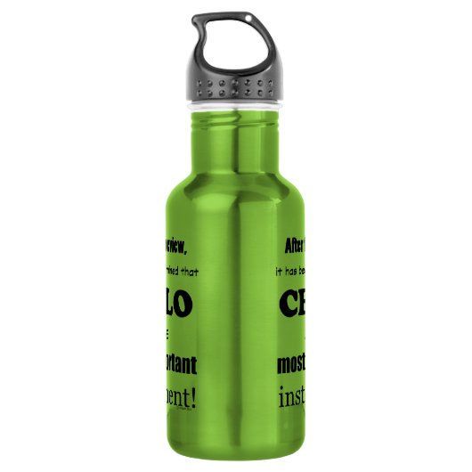 Bouteille D'eau Cello le plus important (Dos)