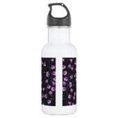 Bouteille D'eau Cellules bleues de minuit, cloches, Bellflowers 2 (Dos)