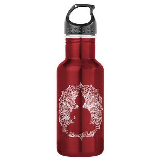 Bouteille D'eau Cercle Mandala de la médaille de Bouddha (Devant)