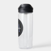 Bouteille D'eau Cercle minimal moderne nom initial monogramme mode (Arrière)