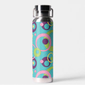 Bouteille D'eau Cercles bleus funky (Arrière)