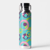 Bouteille D'eau Cercles bleus funky (Avant)