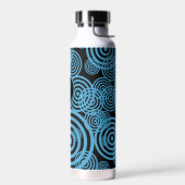 Bouteille D'eau Cercles bleus modernes et tendance sur monogramme  (Gauche)
