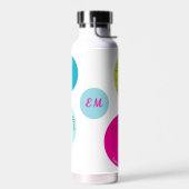 Bouteille D'eau Cercles Monogrammes Personnalisés (Gauche)