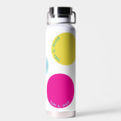 Bouteille D'eau Cercles Monogrammes Personnalisés (Arrière)