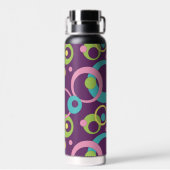 Bouteille D'eau Cercles pourpres funky (Arrière)