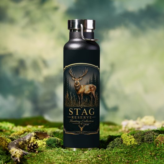 BOUTEILLE D'EAU CERF – COLLECTION DE CHASSE (Extérieur (pivotée))