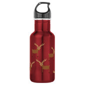 Bouteille d'eau cerf-enfant avec nom (Devant)