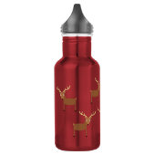 Bouteille d'eau cerf-enfant avec nom (Gauche)