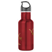 Bouteille d'eau cerf-enfant avec nom (Dos)