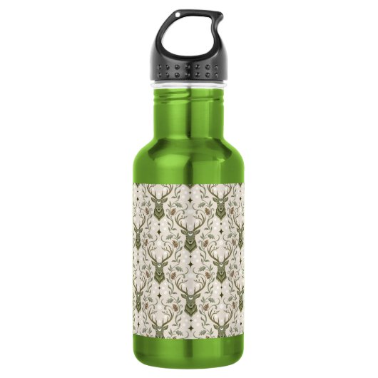 Bouteille D'eau Cerf Tribal Boho, Rêvant de Cerf (Devant)