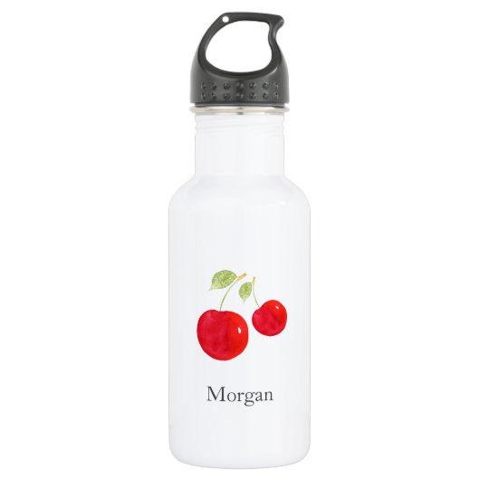 Bouteille D'eau Cerises d'aquarelle (Devant)