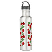 Bouteille D'eau Cerises rouges partout sur Motif (Dos)