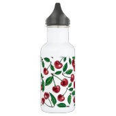 Bouteille D'eau Cerises rouges sur blanc (Gauche)