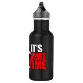 Bouteille D'eau C'est l'heure du jeu - Baseball (Rouge) (Droite)