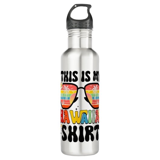 Bouteille D'eau C'Est Ma Fête Du Costume Tropical Sunset Hawaïen (Devant)