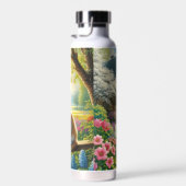 Bouteille D'eau Chalet de printemps/jardin & chat (Plage)