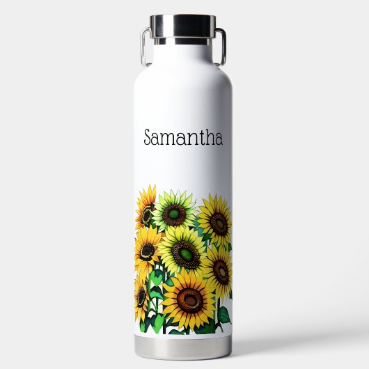 Bouteille D'eau Champ de tournesol Monogramme (Avant)