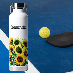 Bouteille D'eau Champ de tournesol Monogramme