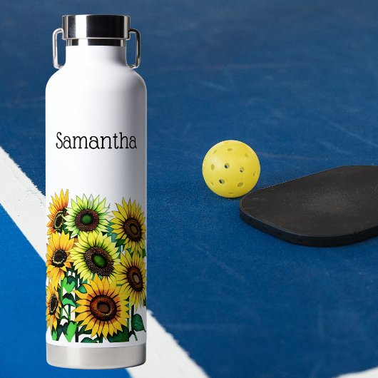 Bouteille D'eau Champ de tournesol Monogramme