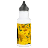 Bouteille D'eau Champ jaune de tournesols photo (Droite)