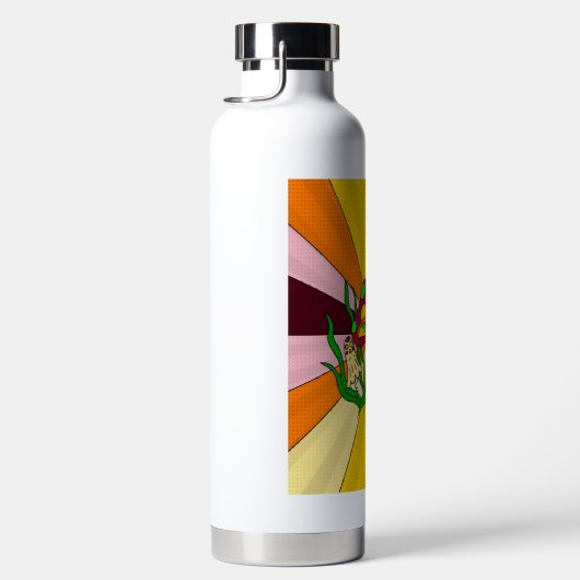 Bouteille D'eau Champignons d'art pop rétro (Droite)