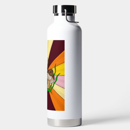Bouteille D'eau Champignons d'art pop rétro (Droite)
