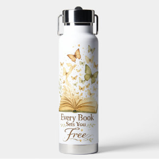 Bouteille D'eau Chaque livre vous libère | Papillon amateur de liv