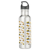 Bouteille D'eau Chariots de construction Nom personnalisé de l'éco (Dos)