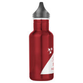 Bouteille D'eau Charmante Mariage Gown rouge et blanc (Gauche)