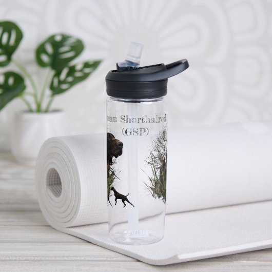 Bouteille D'eau Chasse aux oiseaux, Pointeur allemand à cheveux co (Yoga)