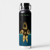 Bouteille D'eau Chasseur inuit fractal (Arrière)