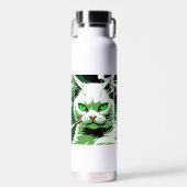 Bouteille D'eau Chat aux yeux verts (Avant)