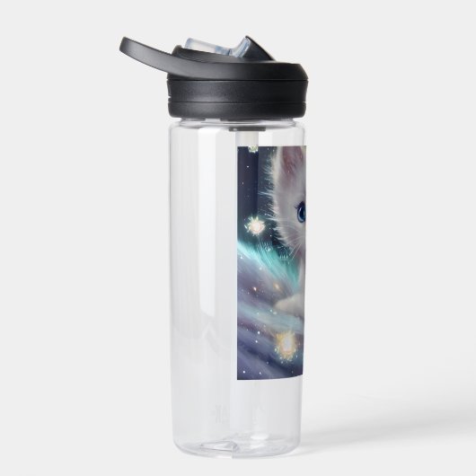 Bouteille D'eau Chat blanc bouffé d'Imaginaire (Droite)