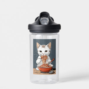 Bouteille D'eau Chat blanc mignon