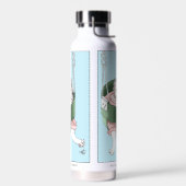 Bouteille D'eau Chat blanc robe rose drôle balançoire (Gauche)
