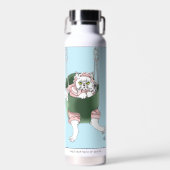 Bouteille D'eau Chat blanc robe rose drôle balançoire (Avant)