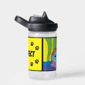 Bouteille D'eau Chat coloré (Arrière Complet)