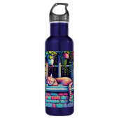 Bouteille D'eau Chat couché dans la fenêtre Sill Ai Art (Devant)