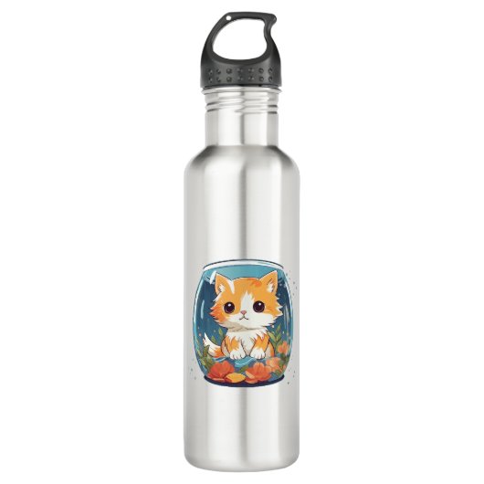 Bouteille D'eau Chat coupable (Devant)