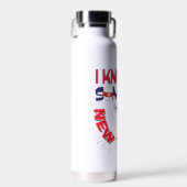 Bouteille D'eau Chat Dans Le Casquette Je Connais Quelques Nouvell (Avant)