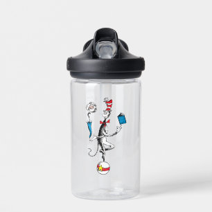 Bouteille D'eau Chat dans l'équilibre du chapeau