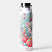 Bouteille D'eau Chat de Noël mignon et coloré (Avant)