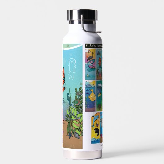 Bouteille d'eau - Chat de plongée - Buellton.Art (Gauche)