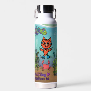Bouteille d'eau - Chat de plongée - Buellton.Art