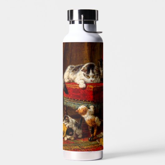 Bouteille D'eau Chat et chatons Jouer avec chaise (Gauche)