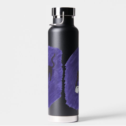 Bouteille D'eau Chat et crâne (Plage)