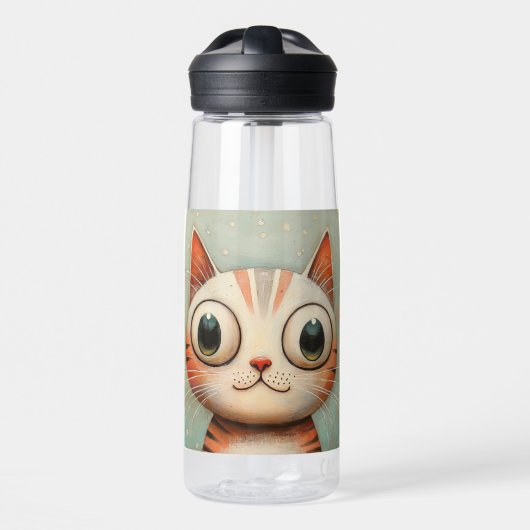 Bouteille D'eau Chat Fantaisiste  (Avant)