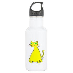 Bouteille D'eau Chat gras jaune
